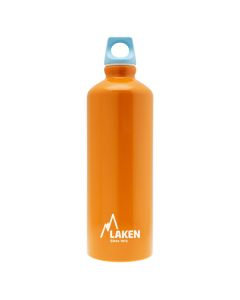 Laken Futura aluminium drinking bottle 0,75 L. orange, blue cap