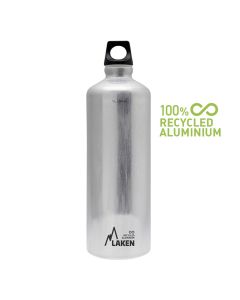 Laken Futura 1 L vattenflaska i aluminium silver