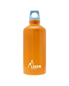 Laken Futura aluminium drinking bottle 0,6 L. - orange, blue cap