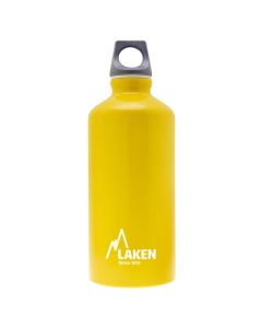 Laken Futura dricksflaska i aluminium 0,6 l. - gul, grå kapsyl